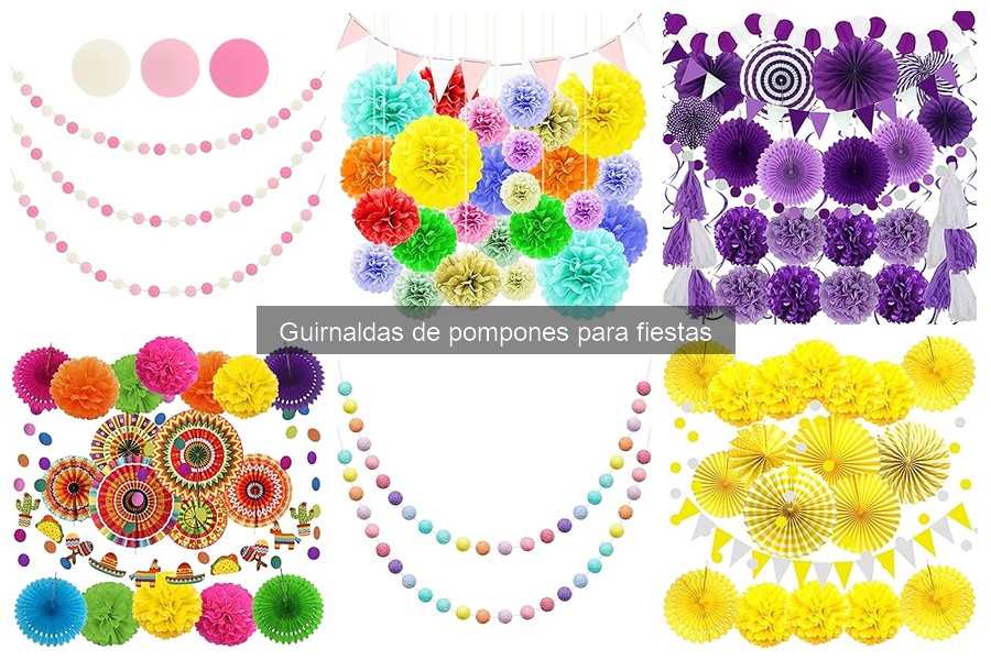 Mejores guirnaldas de pompones para fiestas infantiles
