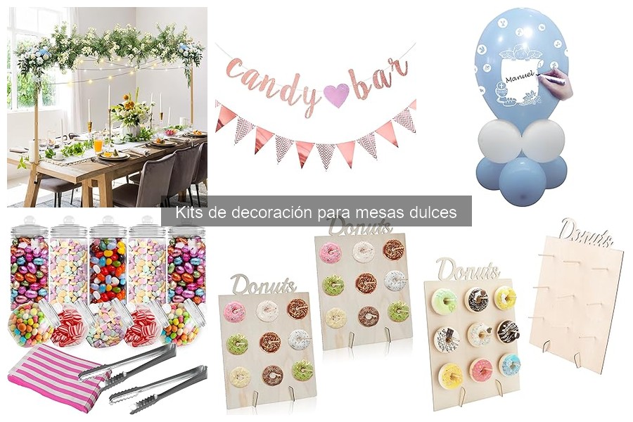 Mejores kits de decoración para mesas dulces en fiestas infantiles
