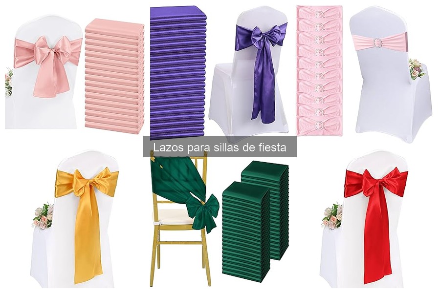 Mejores lazos para sillas de fiesta según opiniones de usuarios