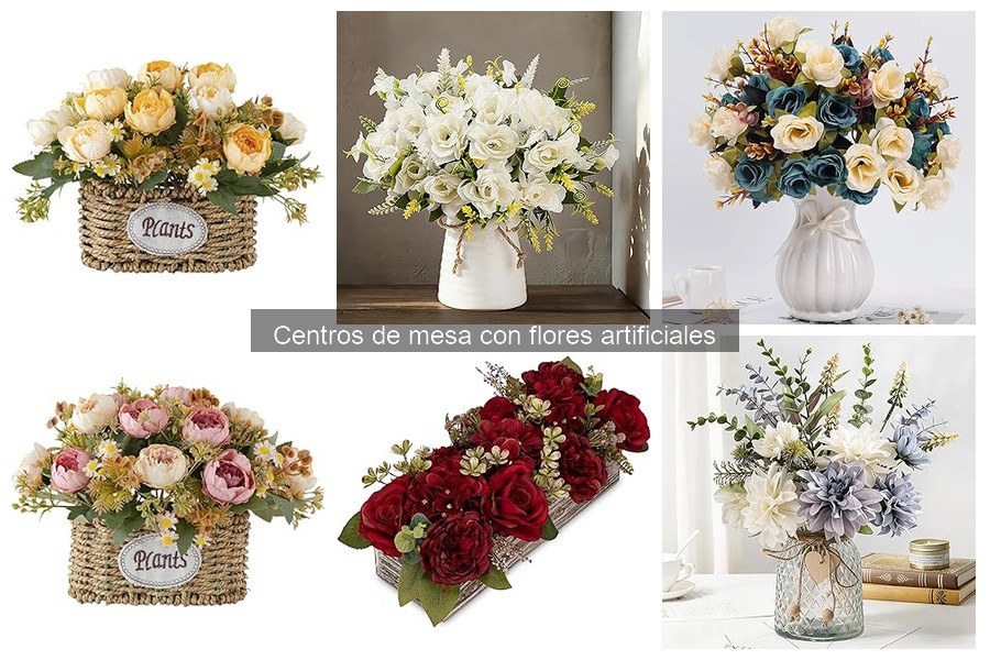 Mejores marcas de centros de mesa con flores artificiales