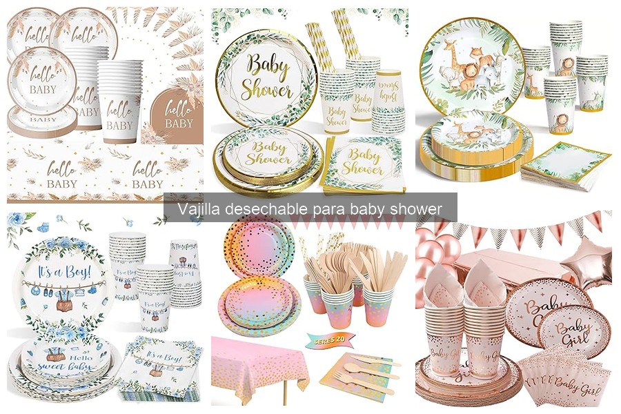 Mejores marcas de vajilla desechable para baby shower