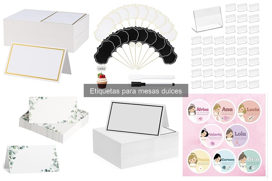 Mejores ofertas de etiquetas para mesas dulces en línea