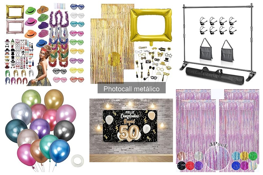 Mejores photocalls metálicos para fiestas de cumpleaños
