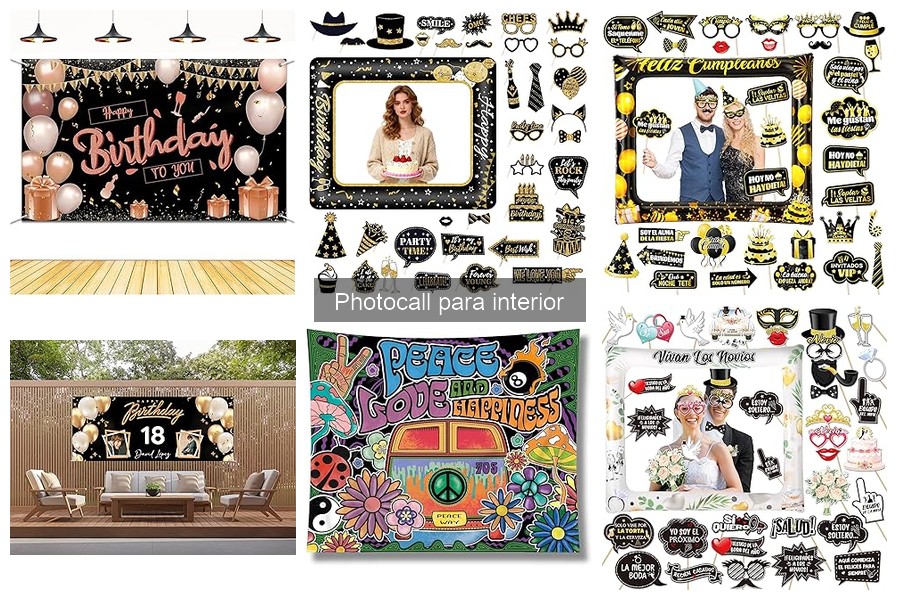 Mejores photocalls para cumpleaños en interiores: comparativa