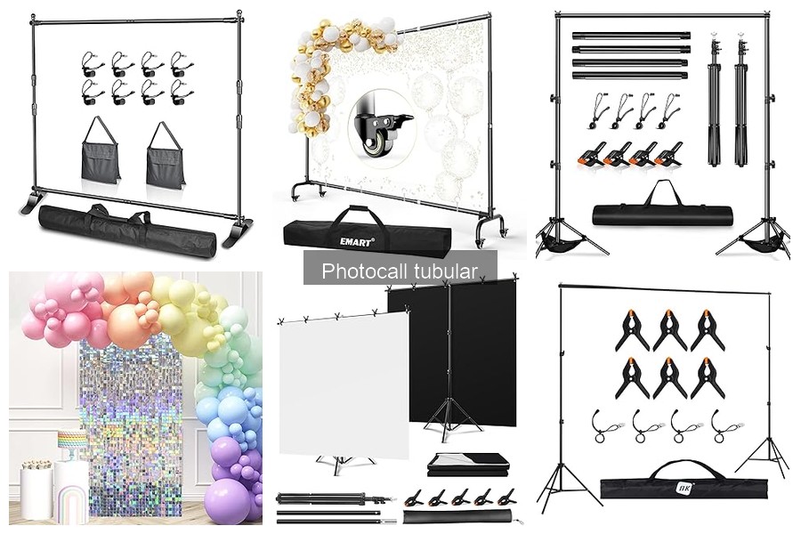Mejores photocalls tubulares para eventos temáticos