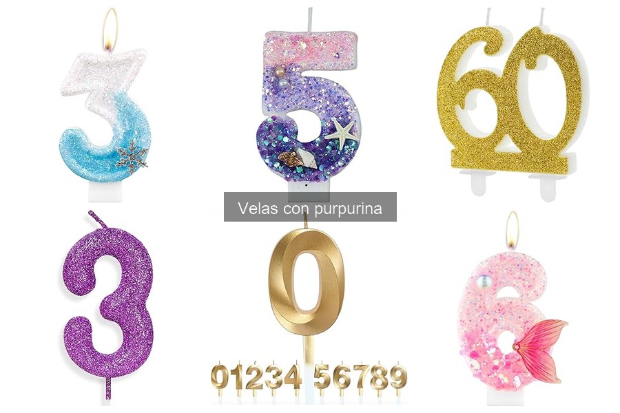 Mejores velas con purpurina para cumpleaños mágicos