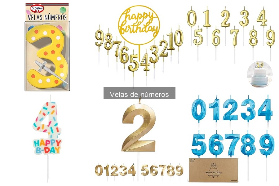 Mejores velas de números para cumpleaños infantiles