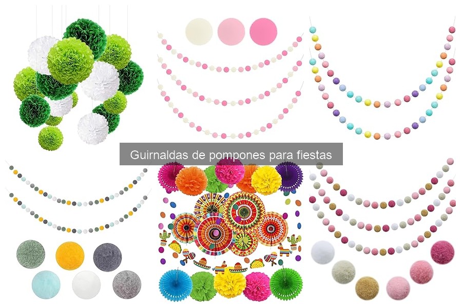 Ofertas y precios de guirnaldas de pompones para fiestas