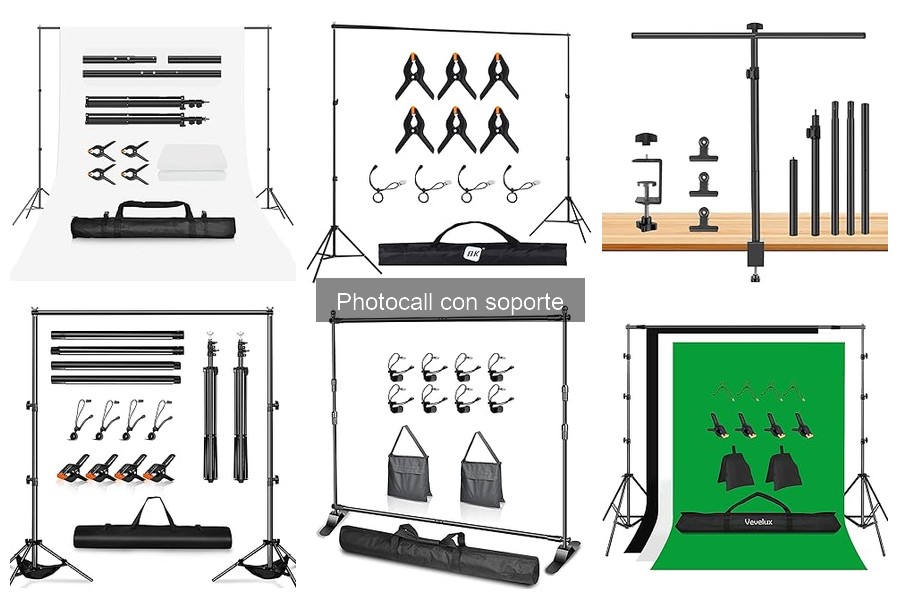 Opciones económicas de photocalls con soporte para fiestas