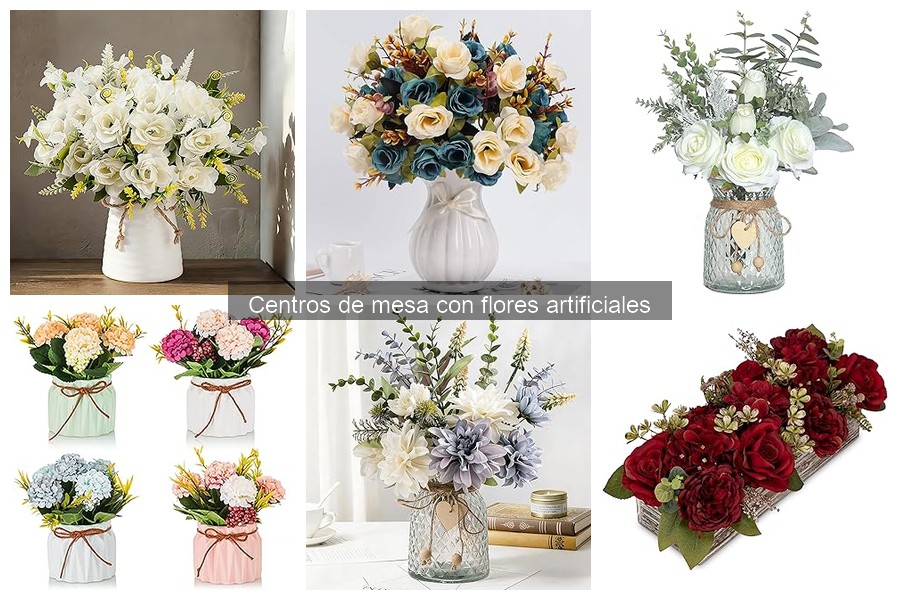 Personaliza centros de mesa con flores artificiales para tu evento