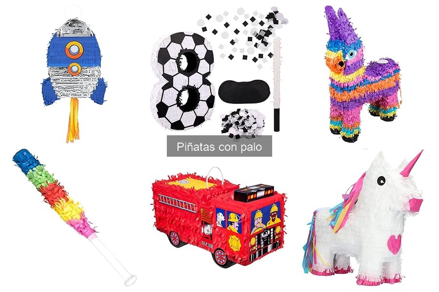 Piñatas con palo para fiestas: Navidad, Halloween y más