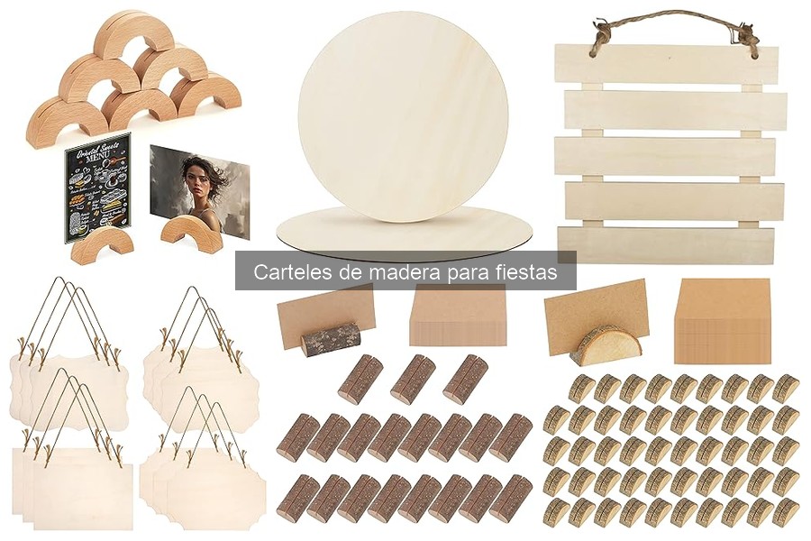 Precios de carteles de madera para eventos y fiestas