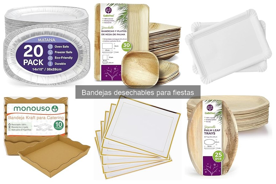 Precios promedio de bandejas desechables para fiestas