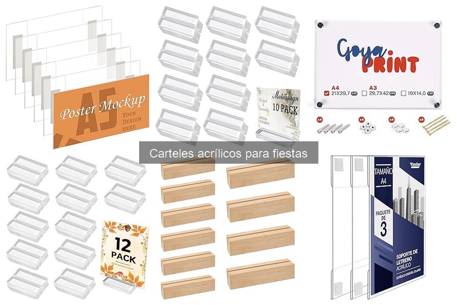 ¿Qué son los carteles acrílicos para fiestas y sus características?