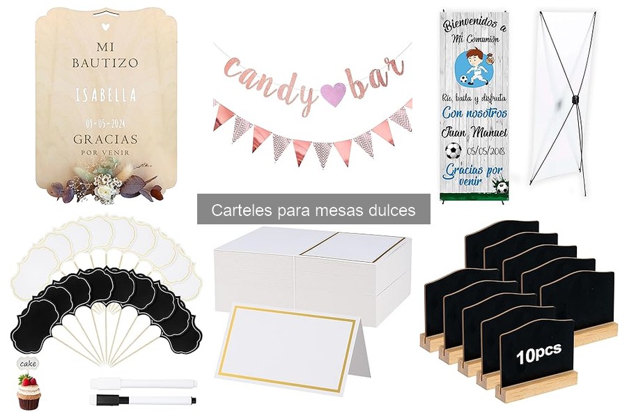 ¿Qué son los carteles para mesas dulces? Descubre su uso