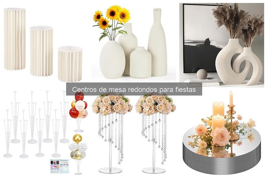 ¿Qué son los centros de mesa redondos para fiestas?