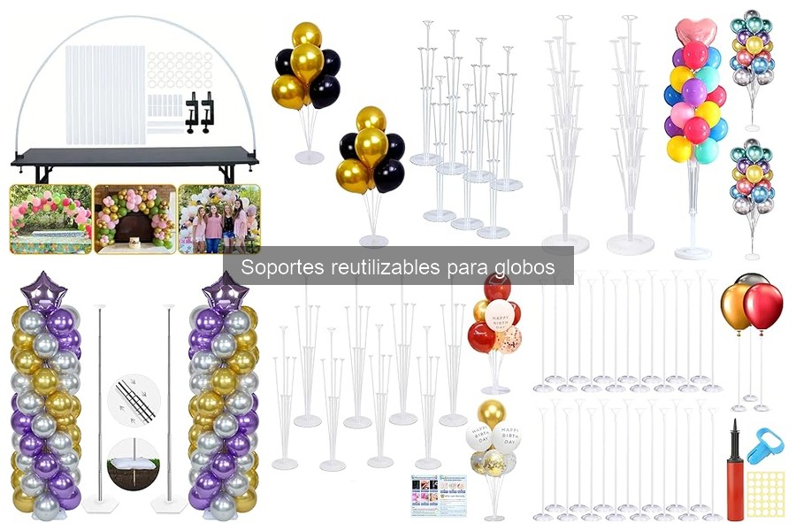 ¿Qué son los soportes reutilizables para globos?