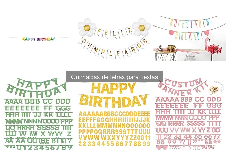 Tendencias 2023 en Guirnaldas de Letras para Fiestas
