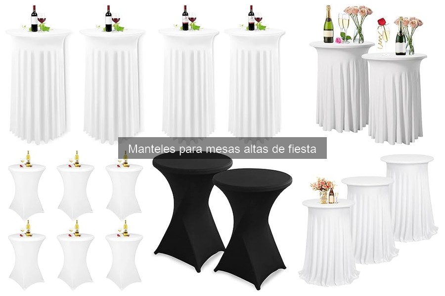 Tendencias en manteles para mesas altas de fiesta 2023