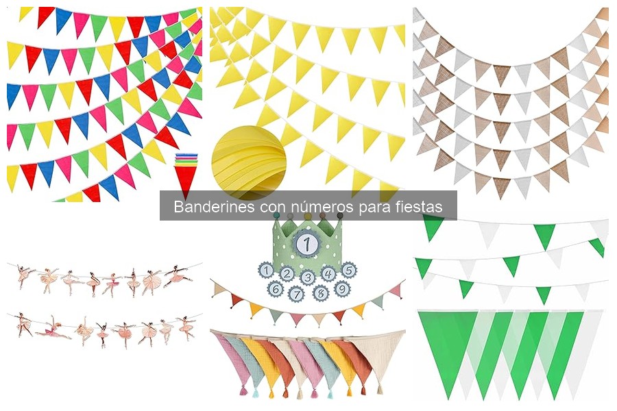 Tipos de Banderines con Números para Fiestas y Eventos
