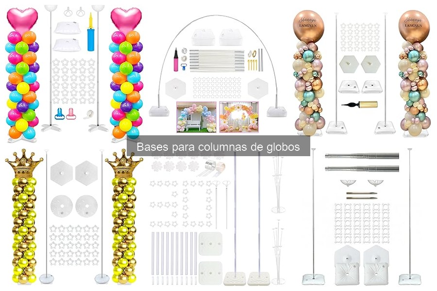 Tipos de bases para columnas de globos: ¡Descubre las mejores opciones!