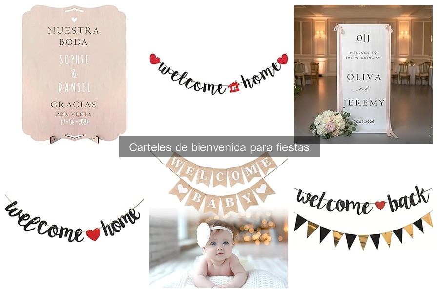 Tipos de carteles de bienvenida para fiestas y eventos