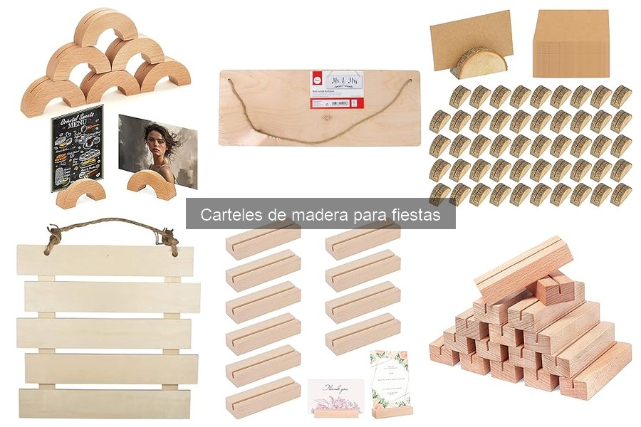 Tipos de carteles de madera para eventos y fiestas