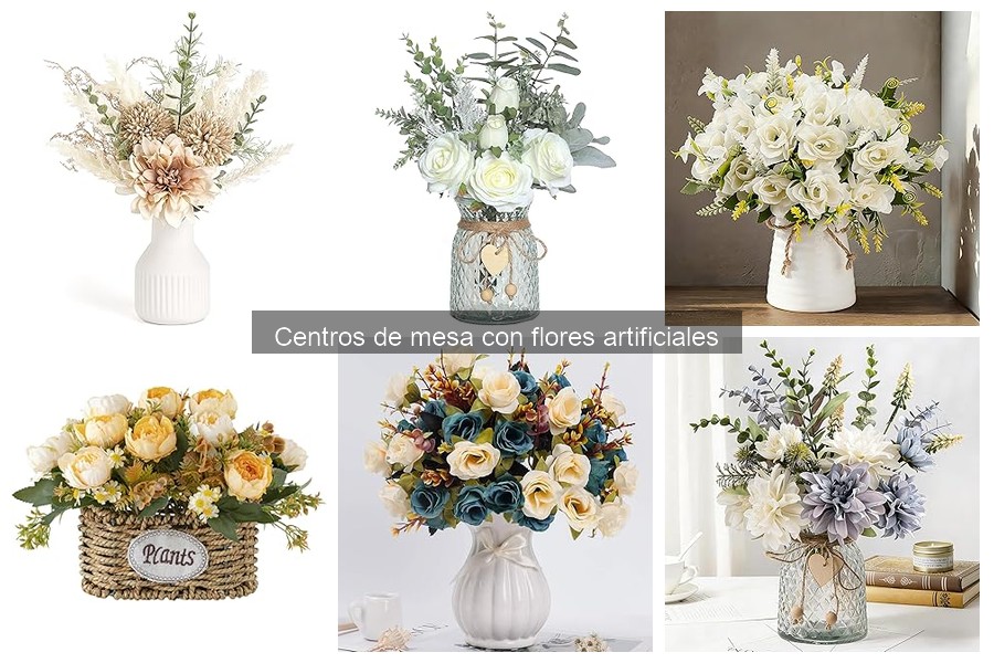 Tipos de centros de mesa con flores artificiales para tus eventos