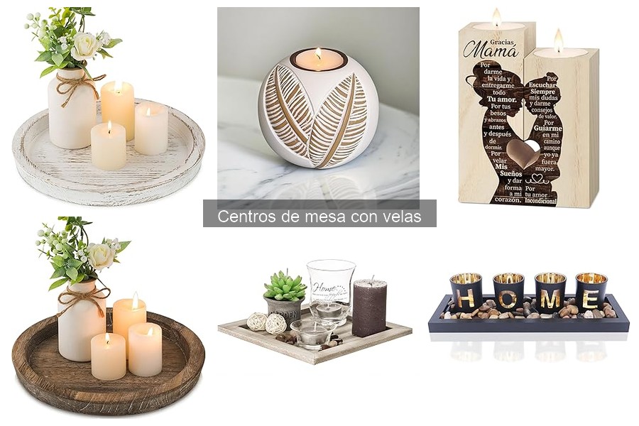 Tipos de centros de mesa con velas para fiestas únicas