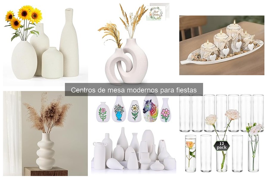 Tipos de centros de mesa modernos para fiestas y eventos