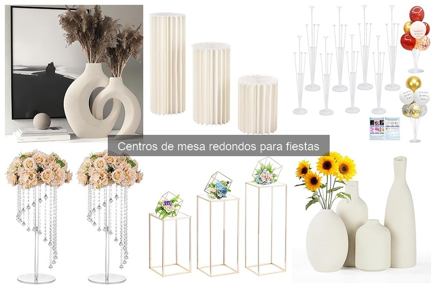 Tipos de Centros de Mesa Redondos para Fiestas y Eventos