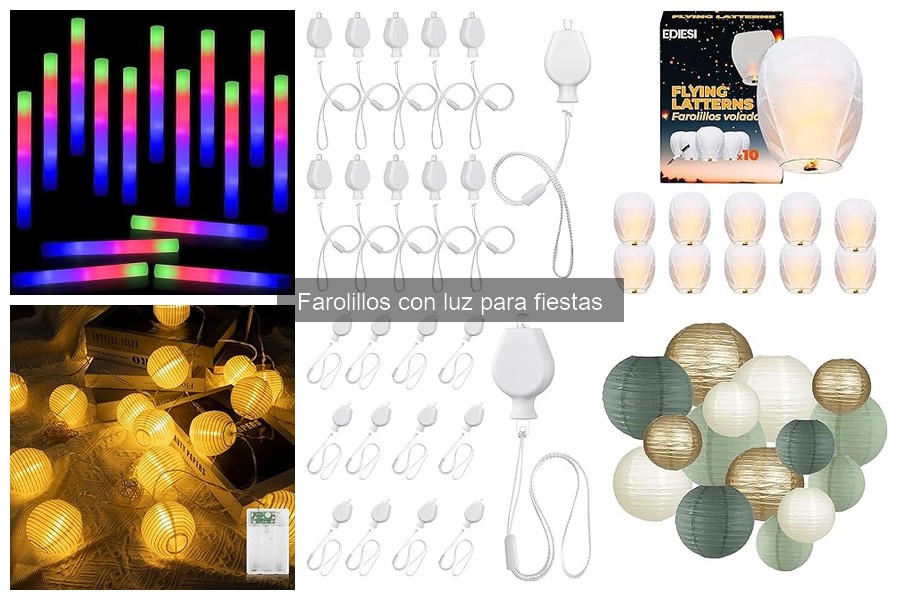Tipos de farolillos con luz para fiestas: Guía completa
