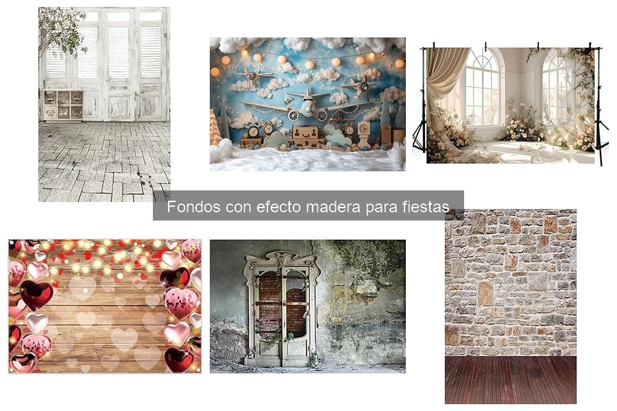 Tipos de fondos con efecto madera para fiestas y eventos