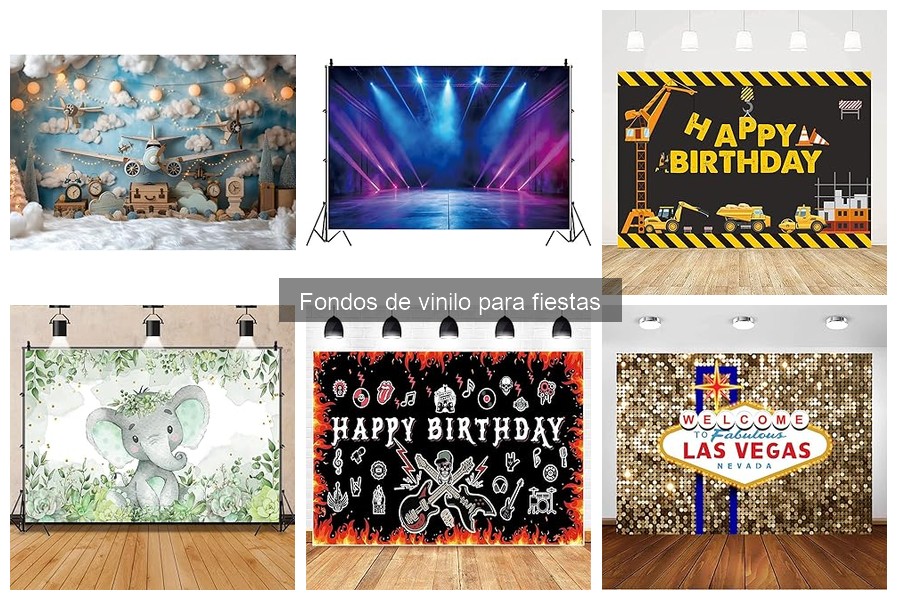 Tipos de fondos de vinilo para fiestas y sus usos