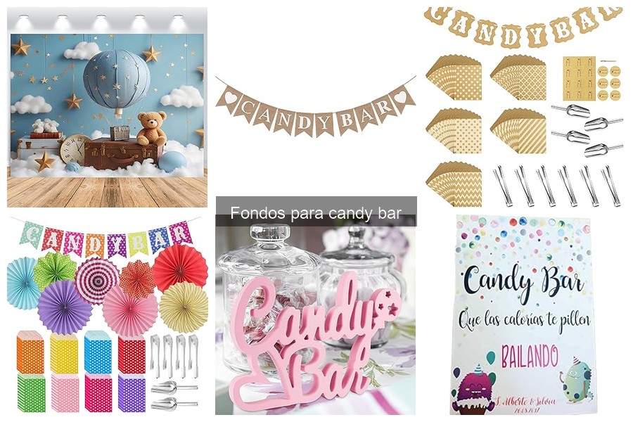 Tipos de Fondos para Candy Bar según el Tema de la Fiesta