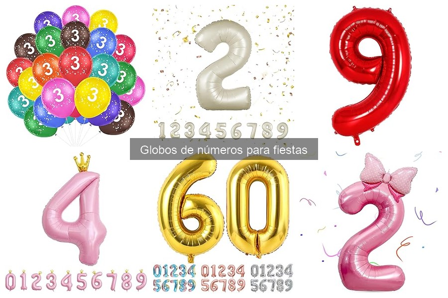 Tipos de globos de números para fiestas: guía completa