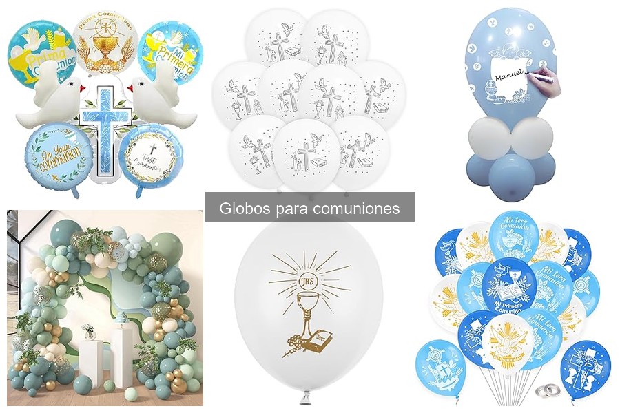 Tipos de globos perfectos para decorar comuniones