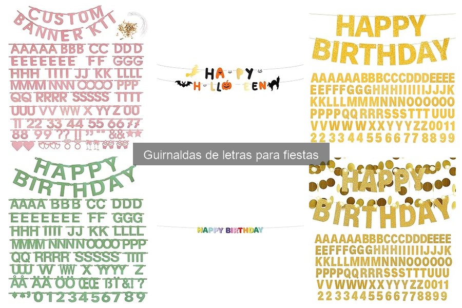 Tipos de guirnaldas de letras para decorar fiestas fácilmente