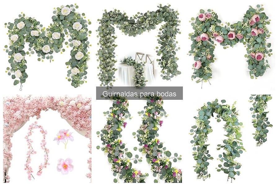 Tipos de guirnaldas para bodas: flores, papel y luces