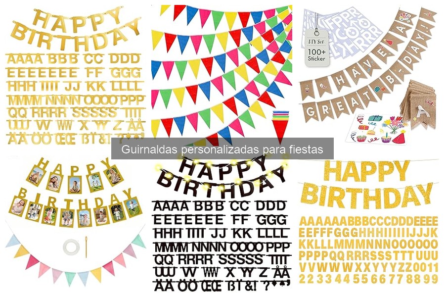Tipos de guirnaldas personalizadas para tus fiestas