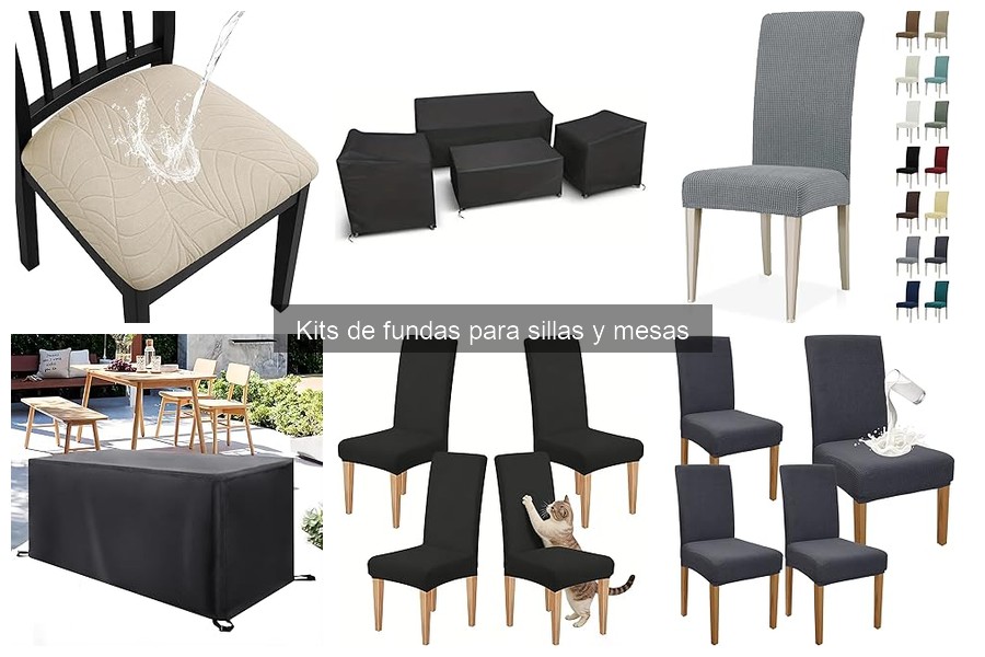 Tipos de kits de fundas para sillas y mesas para eventos