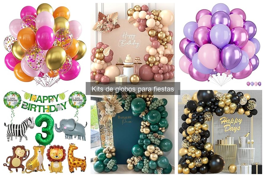 Tipos de kits de globos para fiestas y eventos