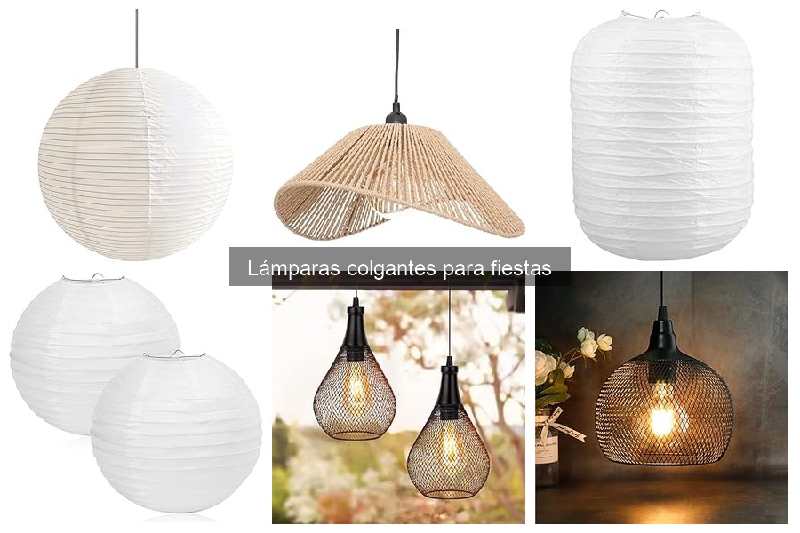 Tipos de lámparas colgantes para fiestas: Guía completa