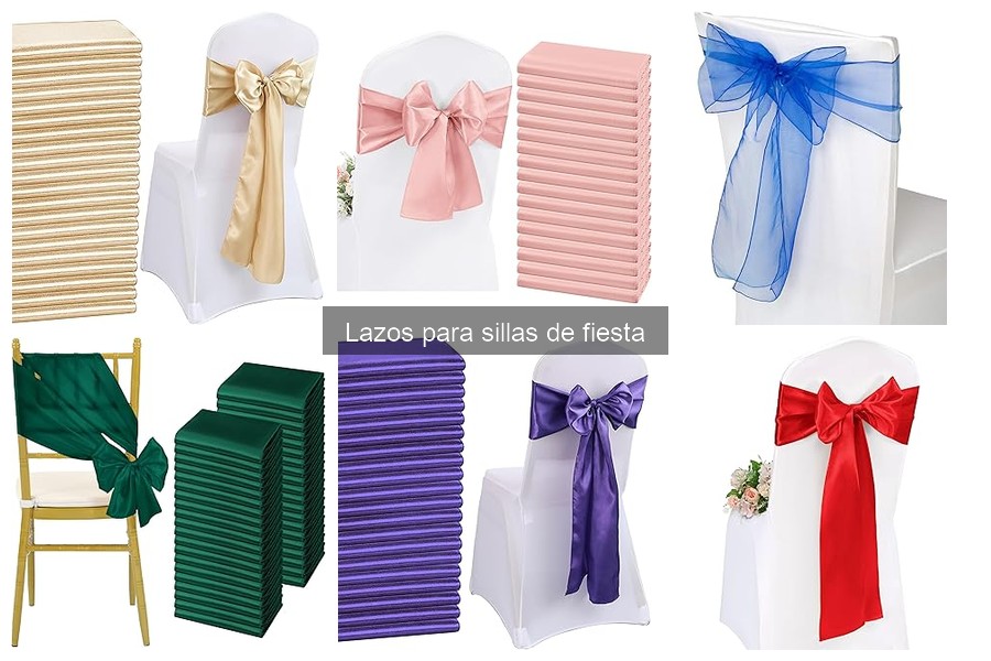 Tipos de lazos para sillas de fiesta: estilos y materiales