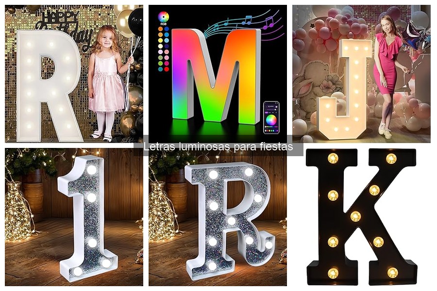 Tipos de letras luminosas para decorar tus fiestas