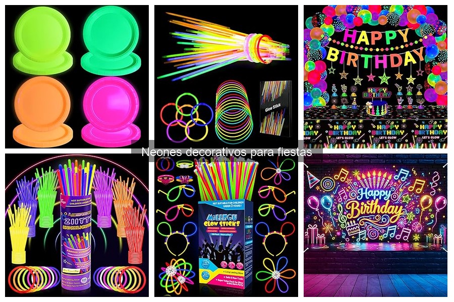Tipos de neones decorativos para fiestas: Guía completa