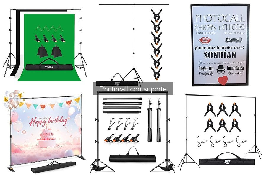 Tipos de Photocall con Soporte para Fiestas y Eventos