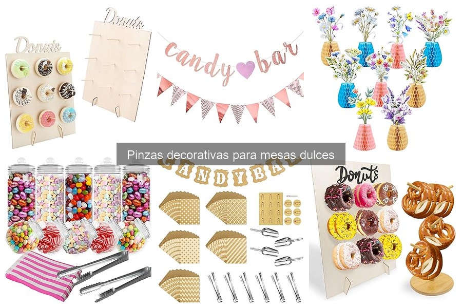 Tipos de pinzas decorativas para mesas dulces en tu evento