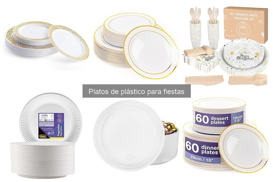 Tipos de platos de plástico para fiestas y eventos