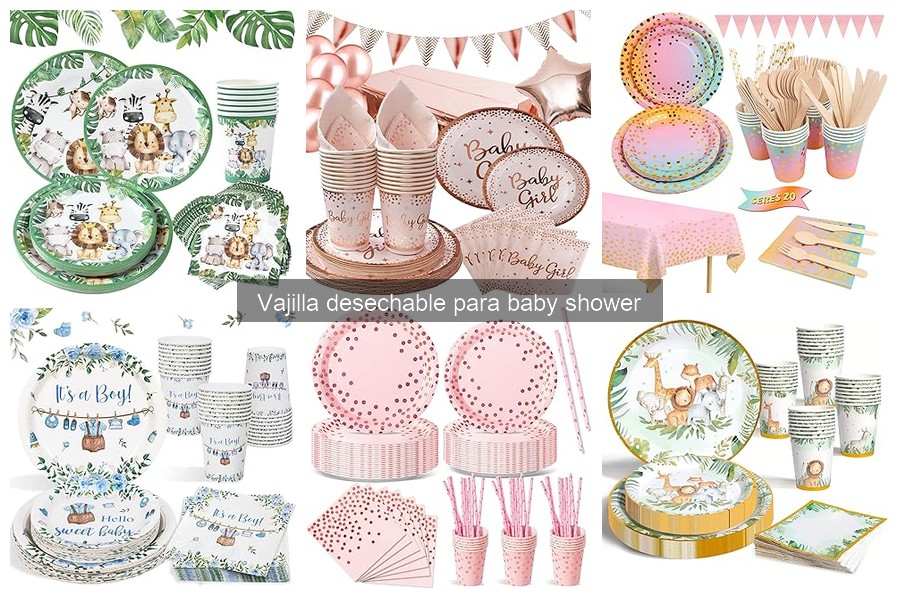 Tipos de vajilla desechable ideales para un baby shower